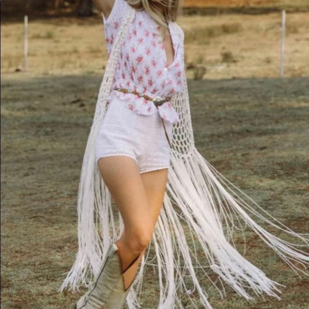 Chasing unicorns fringe vest
